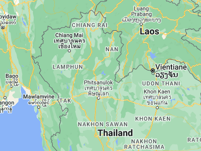 Map showing location of Tha Pla (17.79112, 100.37611)