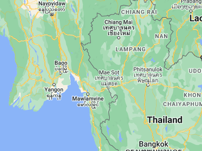 Map showing location of Tha Song Yang (17.22708, 98.22572)