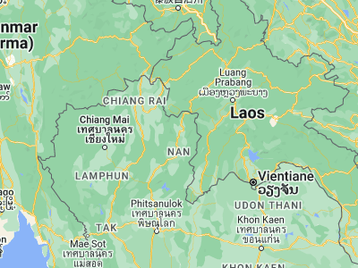 Map showing location of Tha Wang Pha (19.12189, 100.81106)