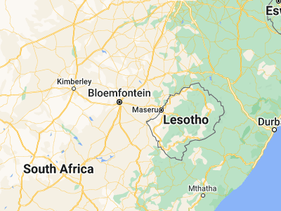 Map showing location of Thaba Nchu (-29.20932, 26.83898)