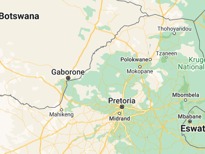 Map showing location of Thabazimbi (-24.59165, 27.41155)