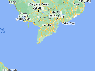 Map showing location of Thành phố Bạc Liêu (9.29414, 105.72776)