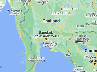 Map showing location of Thanyaburi (14.02114, 100.73433)