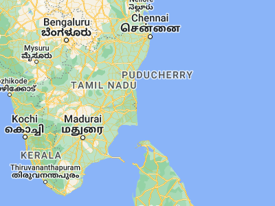 Map showing location of Tharangambadi (11.02764, 79.85425)