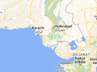 Map showing location of Thatta (24.74745, 67.92353)