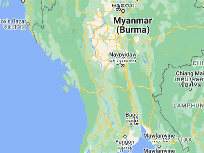 Map showing location of Thayetmyo (19.31667, 95.18333)