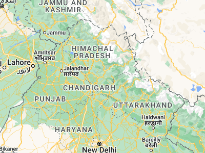 Map showing location of Theog (31.11982, 77.35932)