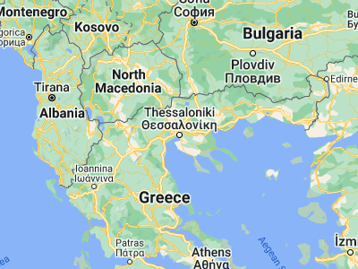 Map showing location of Thessaloníki (40.64028, 22.94389)