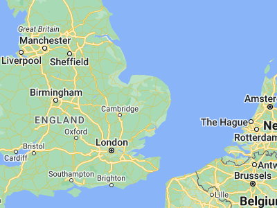 Map showing location of Thetford (52.41667, 0.75)