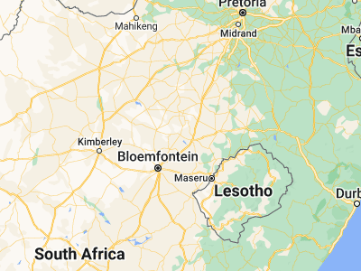 Map showing location of Theunissen (-28.41098, 26.70107)