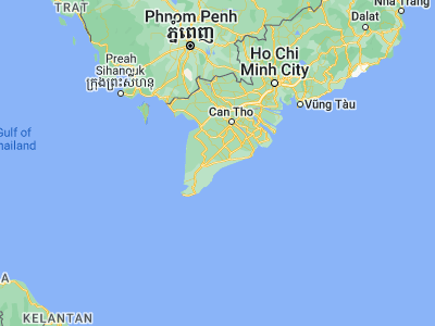 Map showing location of Thị Trấn Giá Rai (9.23789, 105.45524)