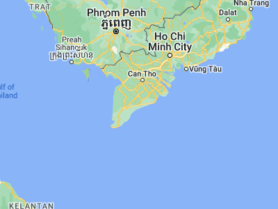 Map showing location of Thị Trấn Hòa Bình (9.28471, 105.62916)