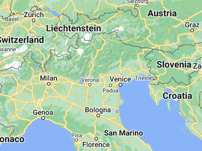 Map showing location of Thiene (45.7088, 11.47959)