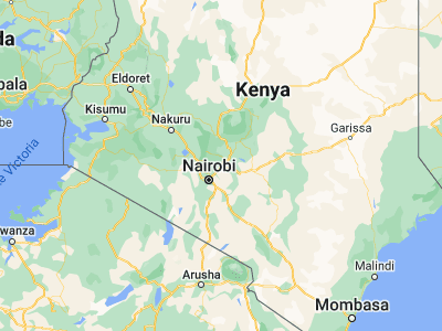 Map showing location of Thika (-1.03326, 37.06933)