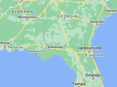 Map showing location of Thomasville (30.83658, -83.97878)