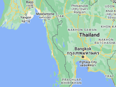 Map showing location of Thong Pha Phum (14.74345, 98.63101)