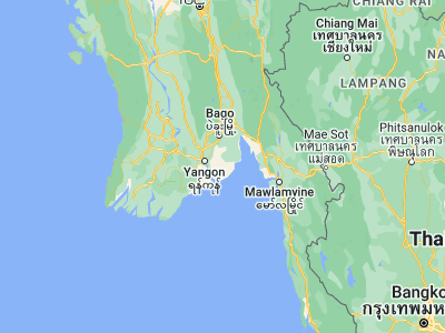 Map showing location of Thongwa (16.76194, 96.52778)