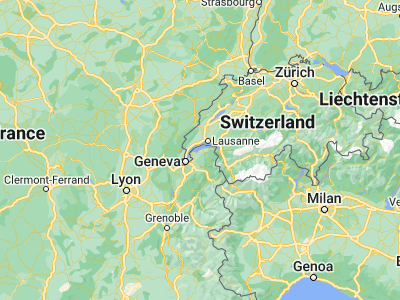 Map showing location of Thonon-les-Bains (46.36667, 6.48333)