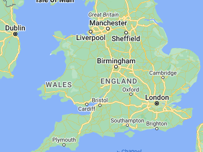 Map showing location of Thornbury (52.23333, -2.55)