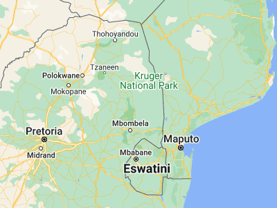 Map showing location of Thulamahashi (-24.72459, 31.19939)
