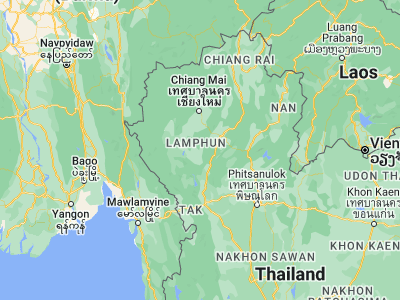 Map showing location of Thung Hua Chang (18.00301, 99.0278)