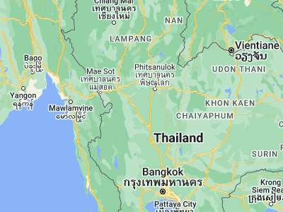 Map showing location of Thung Sai (16.31489, 99.83267)