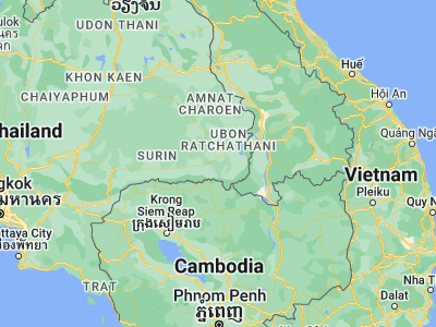 Map showing location of Thung Si Udom (14.73303, 104.90897)
