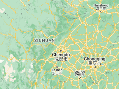 Map showing location of Tianpeng (30.98664, 103.93933)