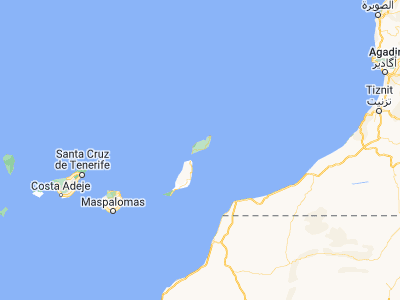 Map showing location of Tías (28.96108, -13.64502)