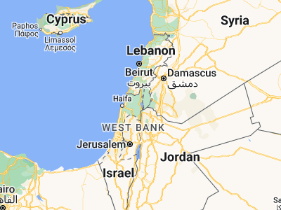 Map showing location of Tiberias (32.7922, 35.53124)
