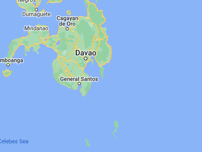 Map showing location of Tiblawan (6.47834, 126.10828)