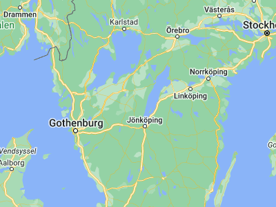 Map showing location of Tidaholm (58.18035, 13.95824)