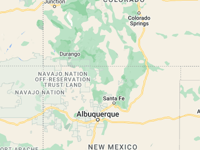 Map showing location of Tierra Amarilla (36.70029, -106.54976)