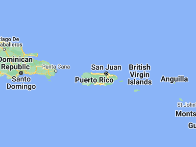Map showing location of Tierras Nuevas Poniente (18.46189, -66.4885)
