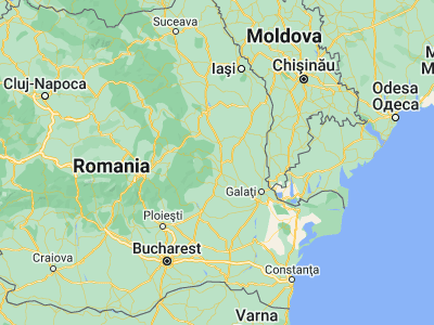 Map showing location of Ţifeşti (45.85, 27.1)