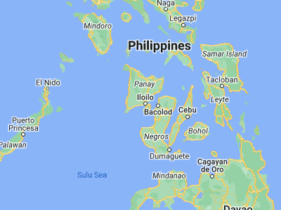 Map showing location of Tigbauan (10.67466, 122.3776)