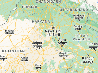 Map showing location of Tijāra (27.93413, 76.85573)