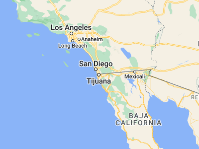 Map showing location of Tijuana (32.5027, -117.00371)
