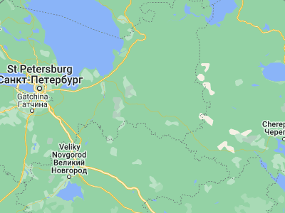 Map showing location of Tikhvin (59.64511, 33.52937)