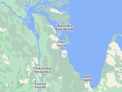 Map showing location of Tiksi (71.69002, 128.86467)
