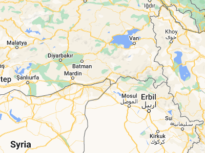 Map showing location of Tililan (37.37778, 42.03389)