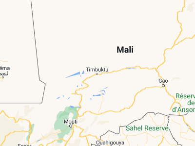 Map showing location of Timbuktu (16.77348, -3.00742)