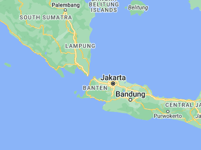 Map showing location of Timurjaya (-5.81409, 106.28509)