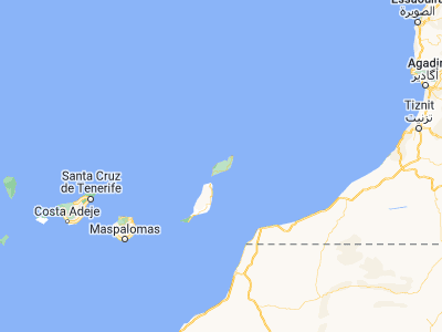 Map showing location of Tinajo (29.06326, -13.67647)