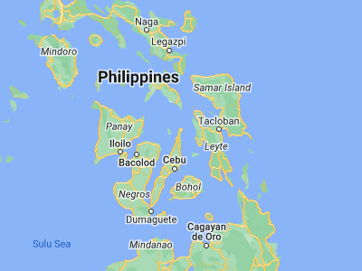 Map showing location of Tindog (11.1247, 124.0118)