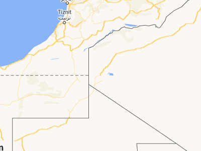 Map showing location of Tindouf (27.67111, -8.14744)
