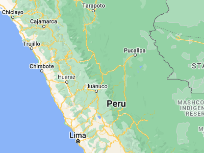 Map showing location of Tingo María (-9.28951, -76.00876)
