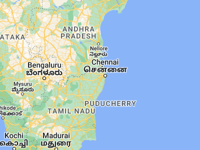 Map showing location of Tinnanūr (13.11139, 80.02611)