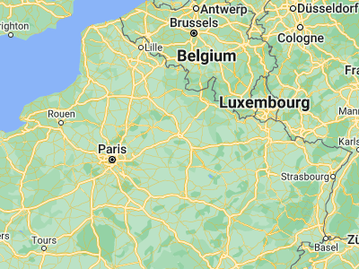 Map showing location of Tinqueux (49.25, 3.98333)