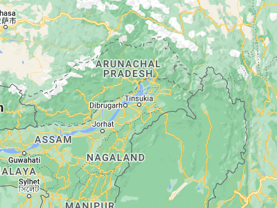 Map showing location of Tinsukia (27.48905, 95.35992)